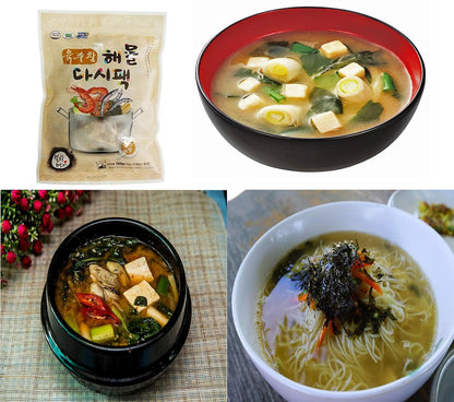 Minecook Seafood Dashi Pack Korean Spices Pack for Soups and Broth Gives Savory and Seafood Flavor Savory 160g (0.35 lb) / 0.035 lb per 1 Bag 담백한 육수용 다시팩