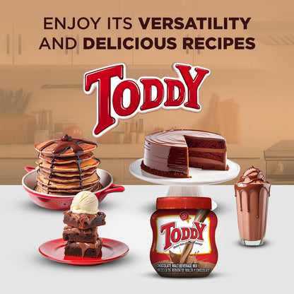 Toddy Chocolate Powder Drink Mix – Breakfast Shake with Vitamins and Proteins for Kids & Adults – Hot & Cold Beverage