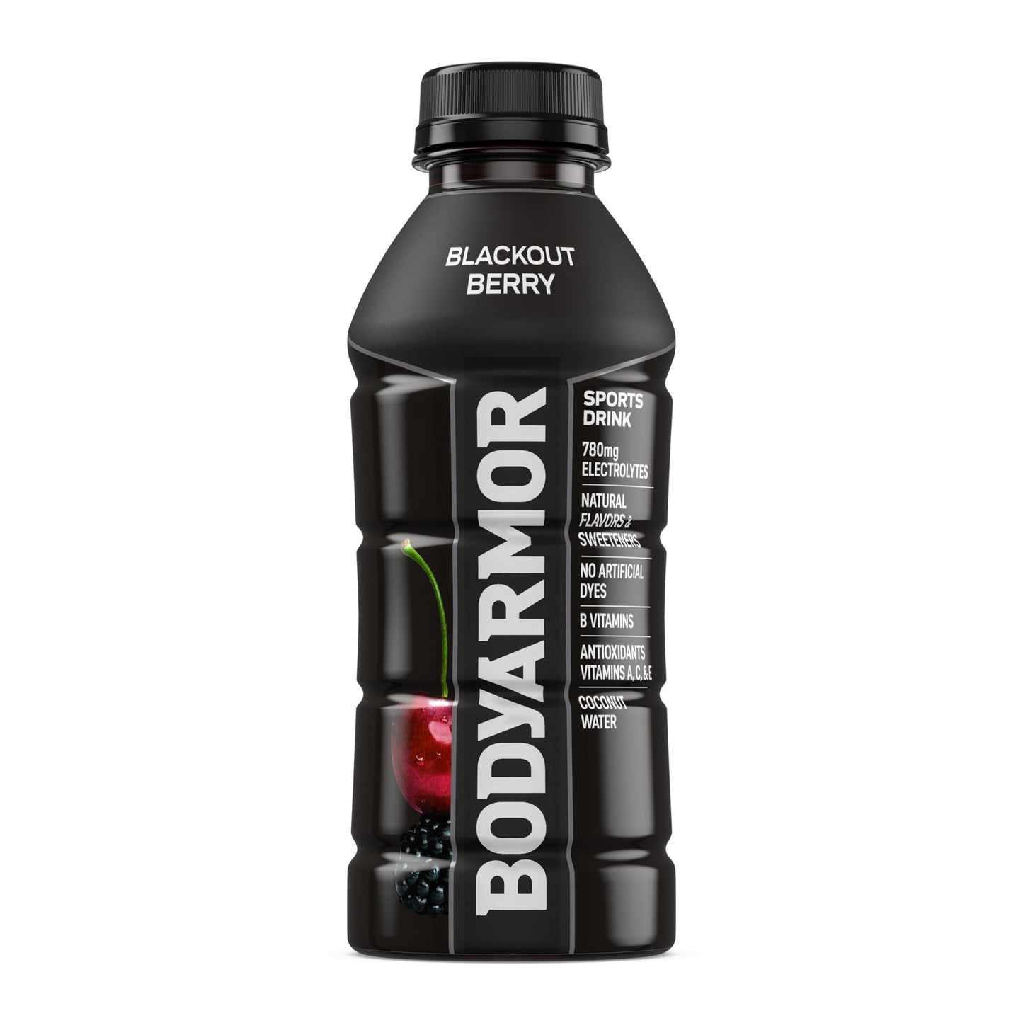 BODYARMOR Sports Drink Sports Beverage, Blackout Berry, Coconut Water Hydration, Natural Flavors With Vitamins, Potassium-Packed Electrolytes, Perfect For Athletes, 16 Fl Oz (Pack of 12)