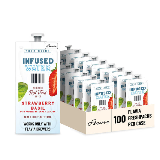 Flavia Strawberry Basil Infused Water Freshpacks works only with Flavia Brewers (Case of 100)