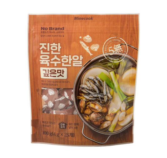 Minecook Deep Rich Flavor Broth Tablet, Natural Seafood Soup Base, 25 Count (3.5oz/100g), 1 Pack