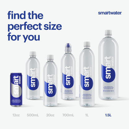 smartwater vapor distilled premium water bottle, 1.5 Liter Bottle