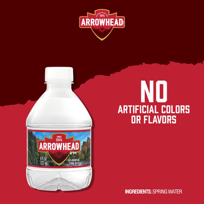 Arrowhead Mountain Spring Water Bottles, 12 Pack - Still Bottled Water with Naturally Occurring Minerals & Electrolytes for Taste - 8 Fl Oz