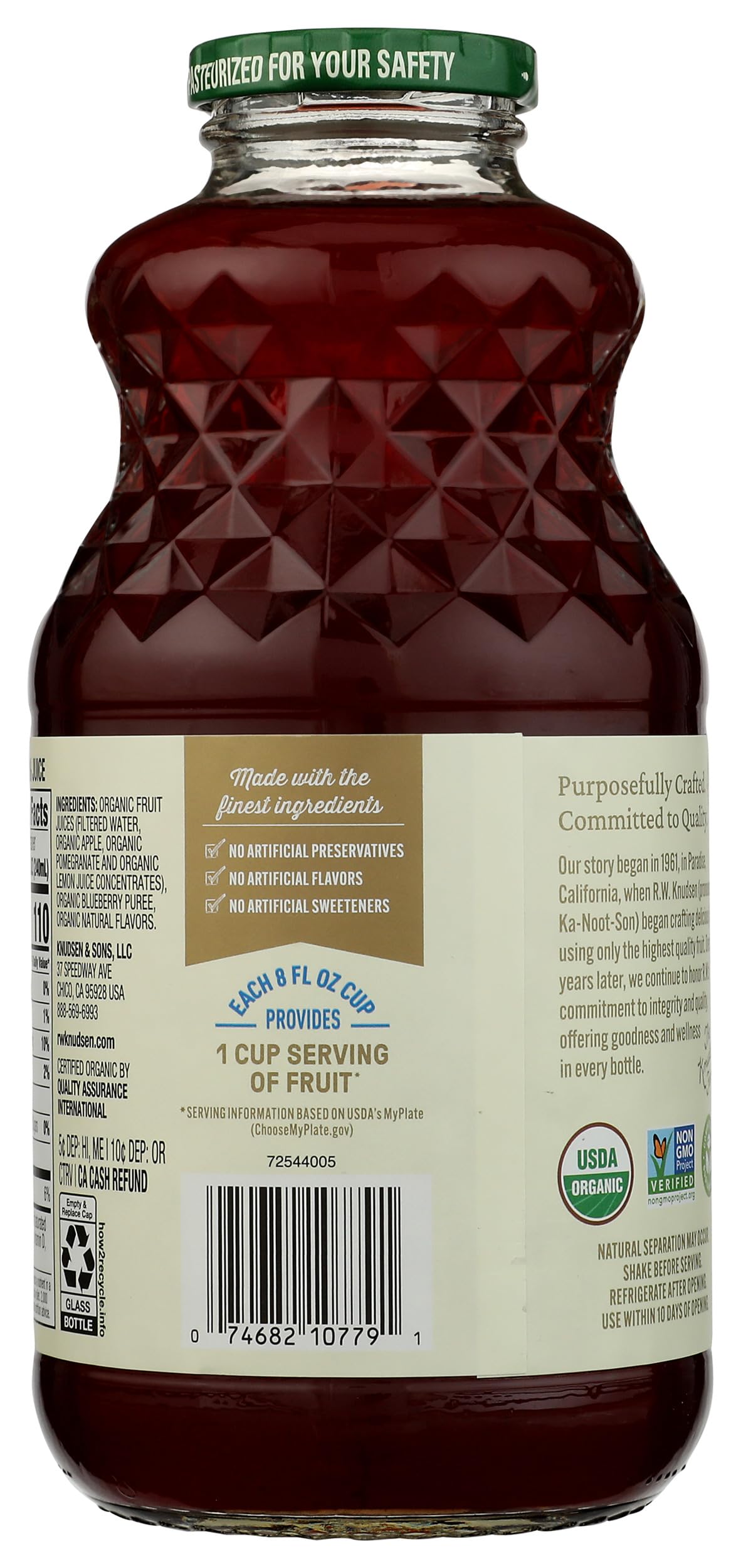 R.W. Knudsen Organic Blueberry Pomegranate Juice, 32 fz