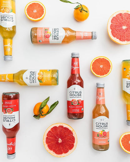 Citrus House Organic Sparkling Juice, Variety Pack, Modern Italian Soda, No Added Sugar, No Preservatives, 9.3 Fl Oz Glass Bottle (Pack of 12)