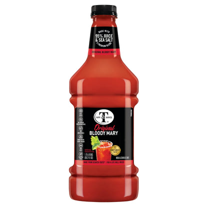 Mr & Mrs T Original Bloody Mary Mix, 1.75 L bottle (Pack of 6), Tomato Juice Blend Cocktail Mixer, Premium Ingredients, Perfect for Bloody Mary and Mocktail Drinks
