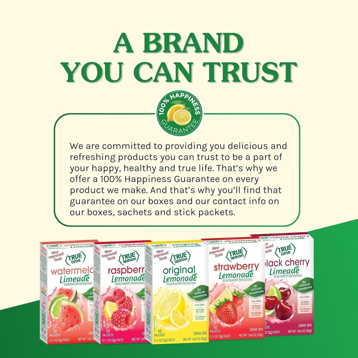 True Lemon Strawberry Lemonade 10ct (Pack of 12) - Drink Mix - No Artificial Sweeteners, Low Calorie - Powdered Drink Mixes & Flavors - Water Flavor Packets & Water Enhancer with Stevia