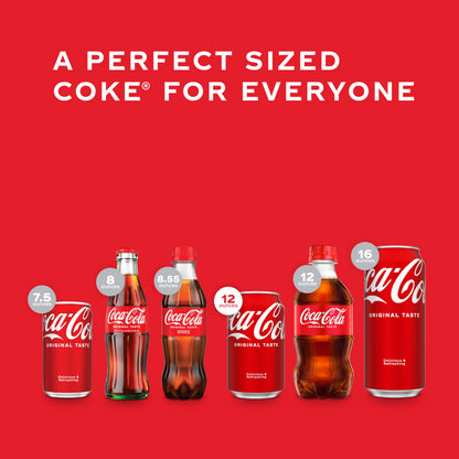 Coca-Cola Fridge Pack Soda Soft Drink, 12 fl oz Cans, 12 Pack - Classic Cola Soda Cans