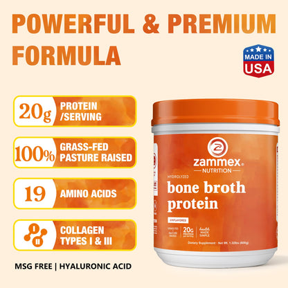 Zammex Beef Bone Broth+ Vanilla Bone Broth