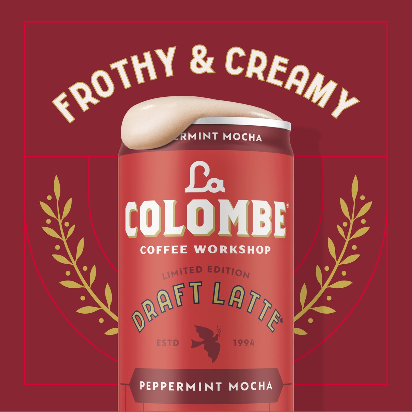 La Colombe Peppermint Mocha Draft Latte - 9 Fluid Ounce, 4 Count - Cold-Pressed Espresso And Frothed Milk + Peppermint And Dark Chocolate - Made With Real Ingredients - Grab And Go Coffee