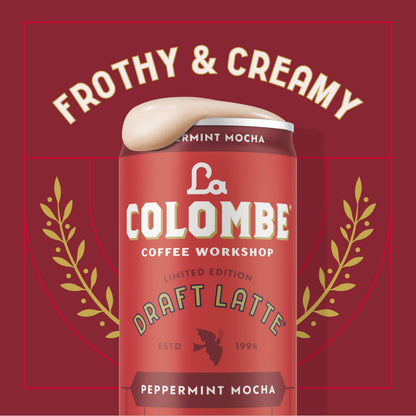 La Colombe Peppermint Mocha Draft Latte - 9 Fluid Ounce, 4 Count - Cold-Pressed Espresso And Frothed Milk + Peppermint And Dark Chocolate - Made With Real Ingredients - Grab And Go Coffee