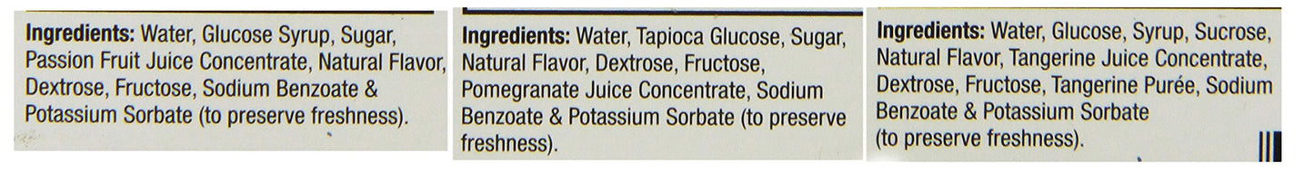 Amoretti Premium Martini Cocktail Mix Exotic Minis, Tangerine, Pomegranate and Passion Fruit, 3 Count