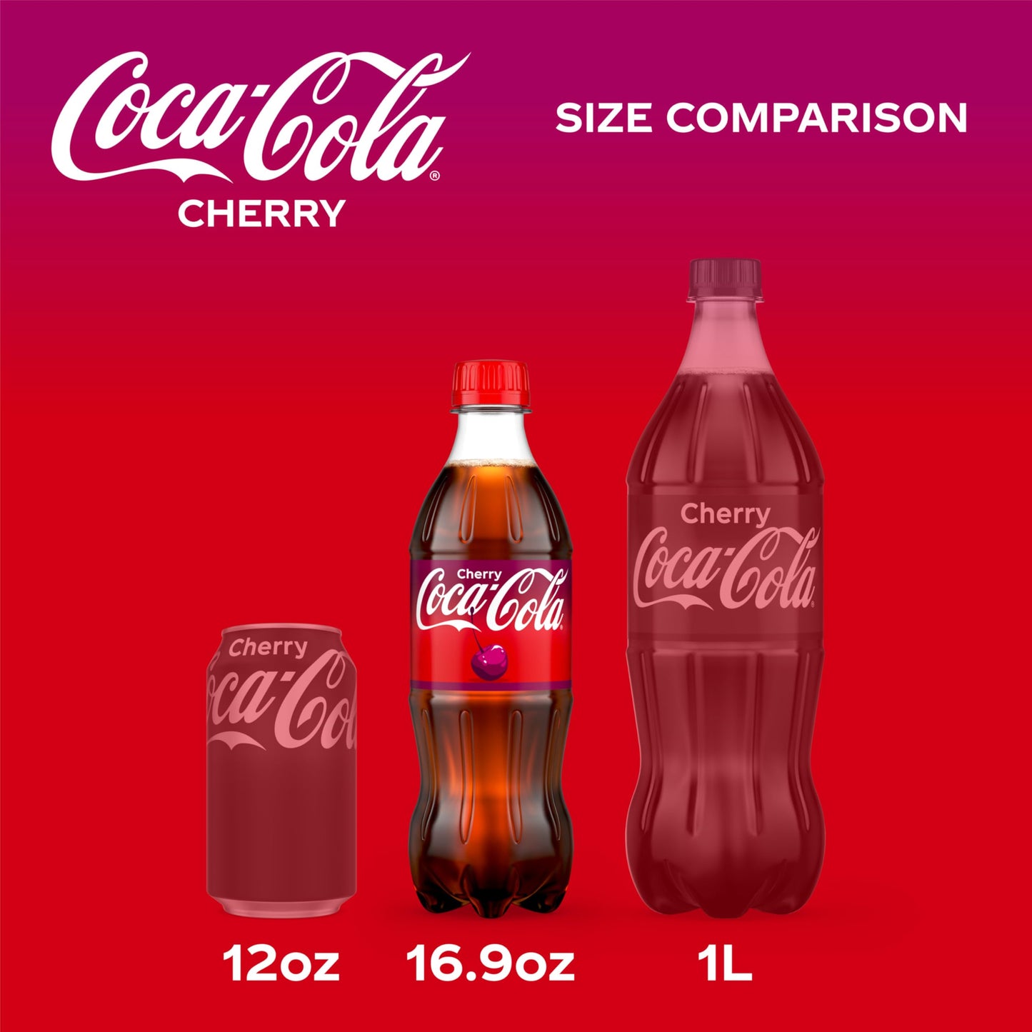 Coca-Cola Cherry Soda Soft Drink, 16.9 fl oz, 6 Pack