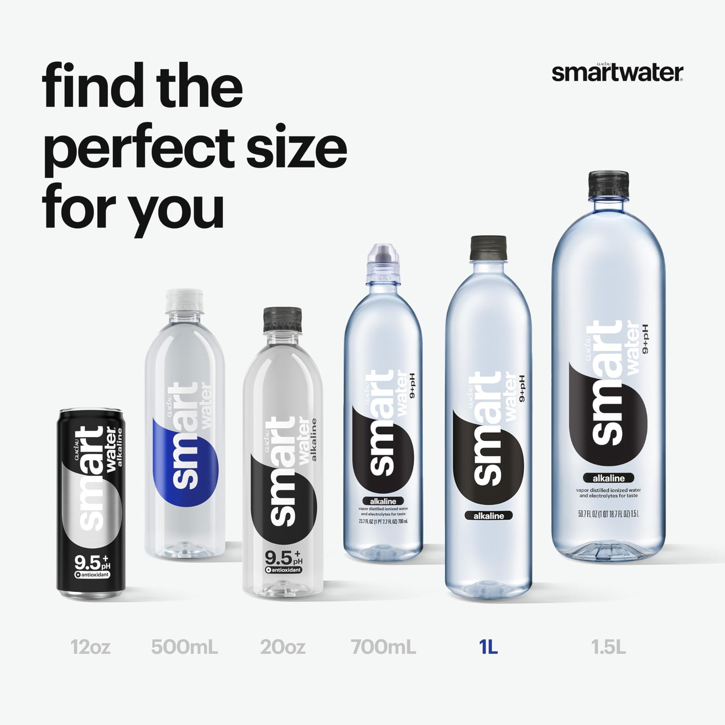 Smartwater alkaline with antioxidant 1L