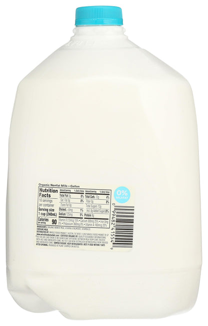 365 by Whole Foods Market, Organic Fat Free Milk, 128 Ounce