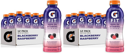 Gatorade Fit Electrolyte Beverage,Healthy Real Hydration,Blackberry Raspberry,16.9.oz Bottles,(Pack of 24)