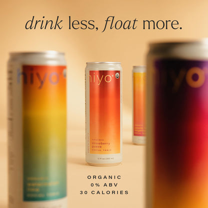 Hiyo Organic Social Tonic - Watermelon Lime, 12 FZ - N.A. Functional Seltzer, Sparkling Water Crafted with Organic Adaptogens, Nootropics & Botanicals