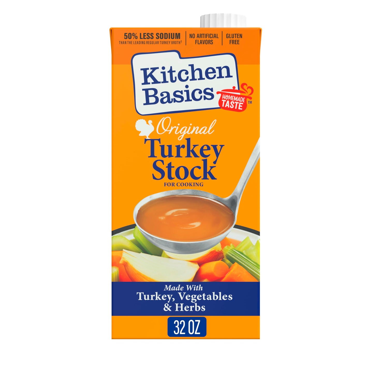Kitchen Basics Turkey Stock - 32 oz Carton, The Perfect Base for Your Savory Kitchen Recipes and Stocking Up