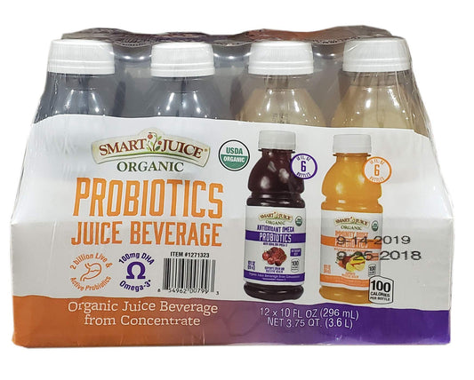 Smart Juice Organic Probiotics 12 Piece Variety Pack