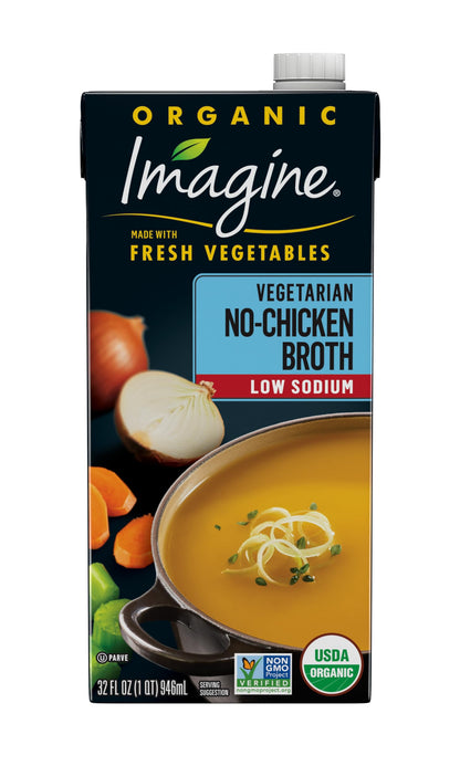 Imagine Foods, Broth No Chicken Low Sodium Organic, 32 Fl Oz