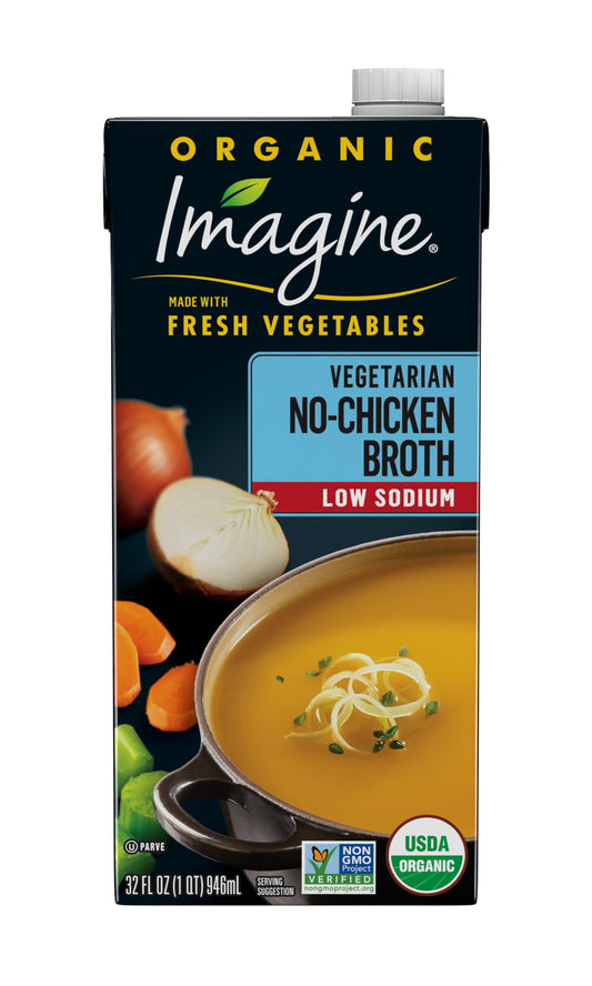 Imagine Foods, Broth No Chicken Low Sodium Organic, 32 Fl Oz