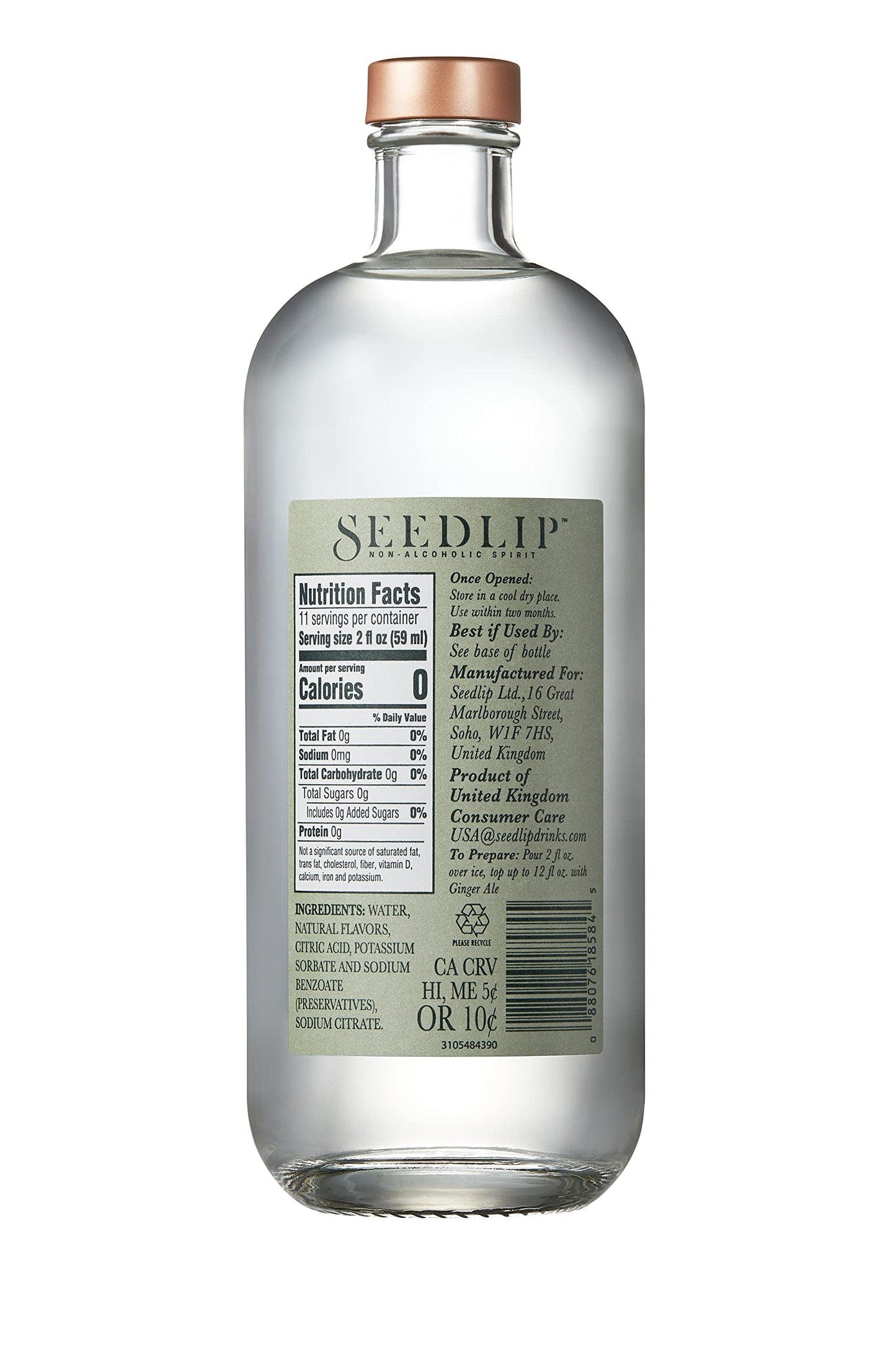 Seedlip Spice 94, Non-alcoholic Spirit | Calorie Free, Sugar Free | Spirits Alternative | Alcohol Free Cocktails, 700mL