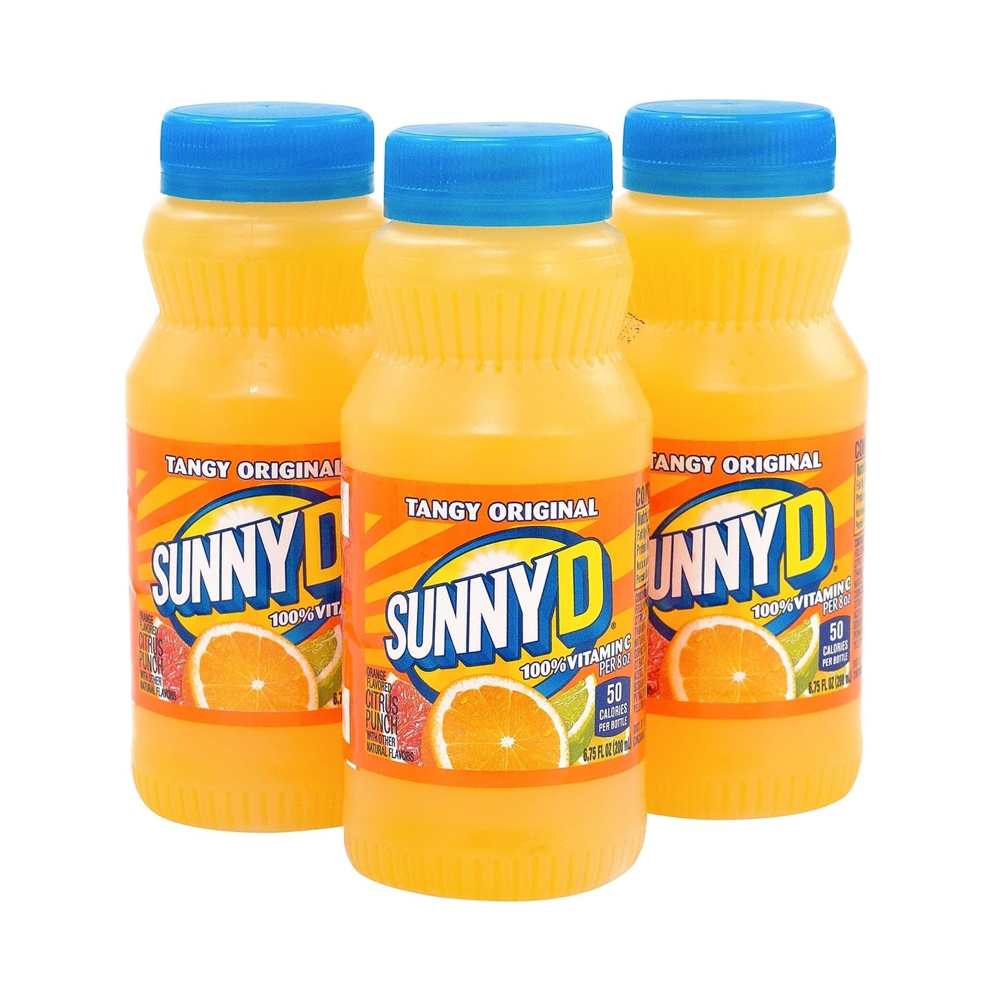 SunnyD Tangy Original Orange Flavored Citrus Punch, 6.75 Fluid Ounce, 24 Count,Bottle