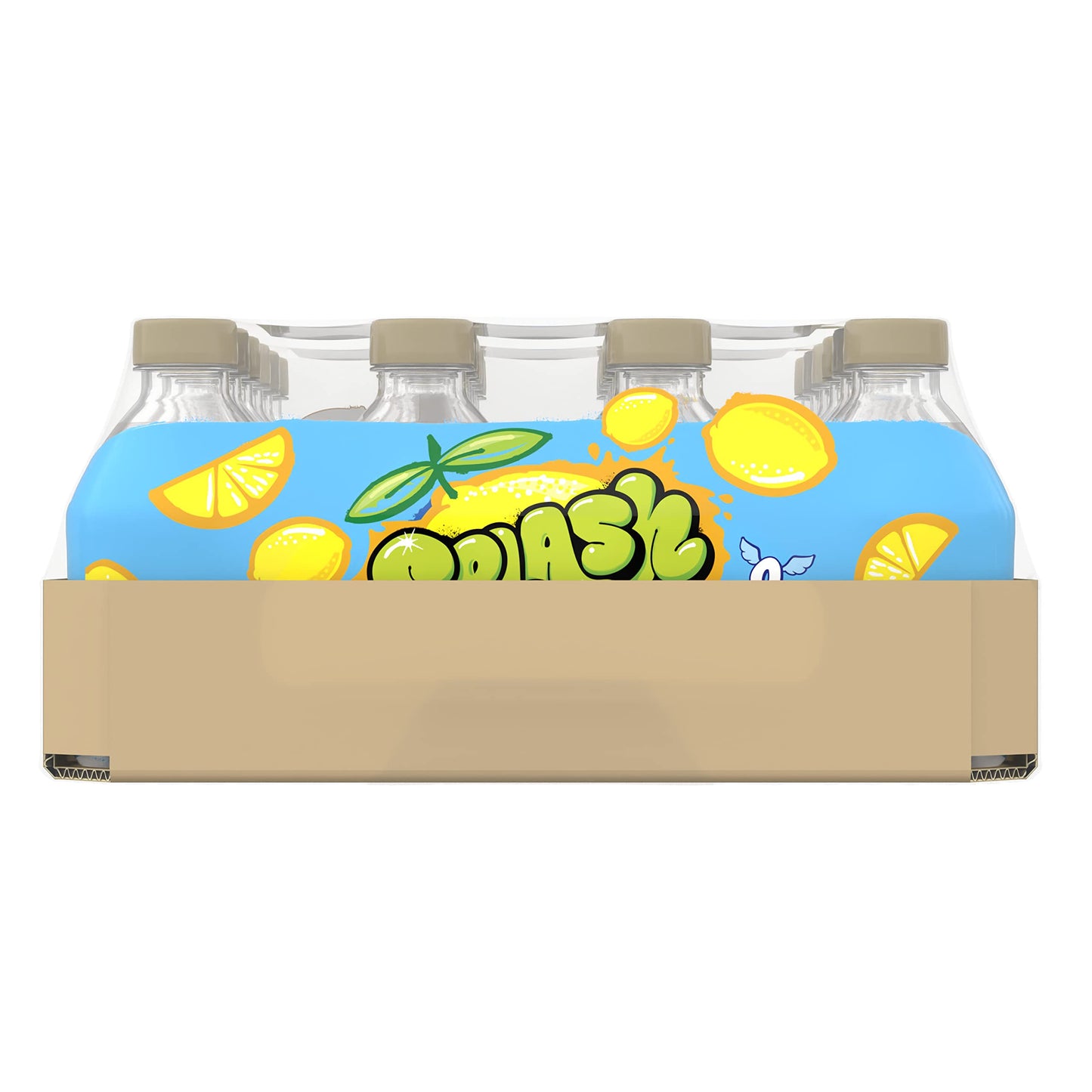 SPLASH REFRESHER Lemon Flavor Water Beverage, 8 Fl Oz Plastic Bottles (24 Count)