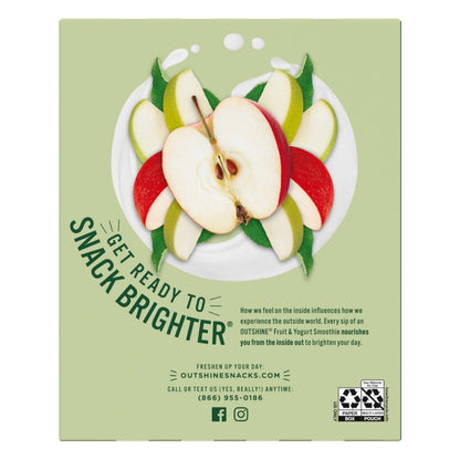 Outshine Fruit & Yogurt Smoothie Apple Pear, Smoothie Pouch, On The Go Snack, 4Pk 14 oz
