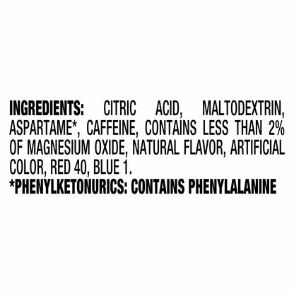 Crystal Light Drink Mix with Caffeine, 10 Packets, for Convenient On-the-Go Flavorful Hydration, Grape Natural Flavor With Other Natural Flavors, Zero Sugar, 1.1 oz