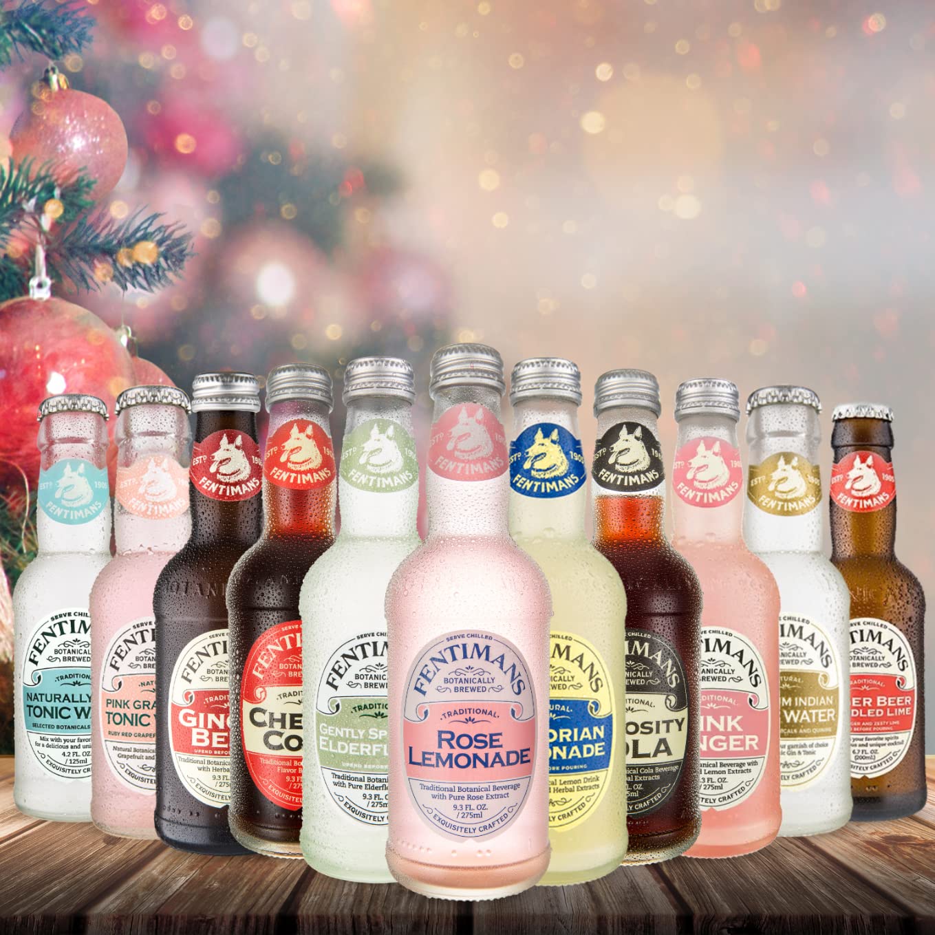 Fentimans Sparkling Pink Ginger Drink - Ginger Beer Non Alcoholic, Ginger Ale, Natural Craft Soda, Mixer, No Artificial Sweeteners or Preservatives, Botanically Brewed - 9.3 Fl Oz (Pack of 4)