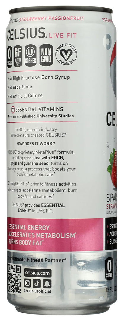 Celsius 12oz SS - Strawberry Passionfruit