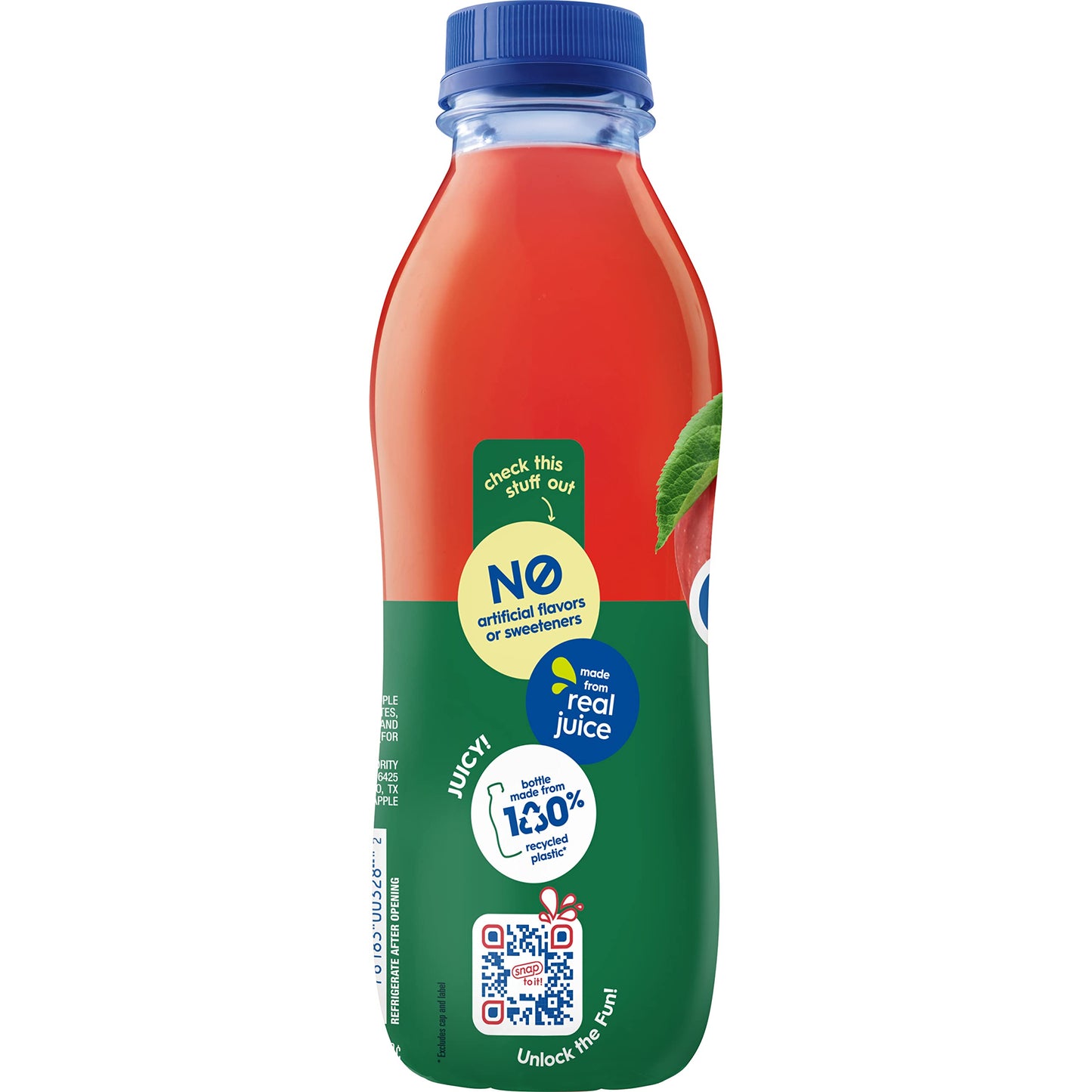 Snapple Apple Juice Drink, 16 Fl Oz Recycled Plastic Bottle, All Natural, No Artificial Flavors Or Sweeteners, Gluten-free, Contains 10% Real Juice 12 Pack