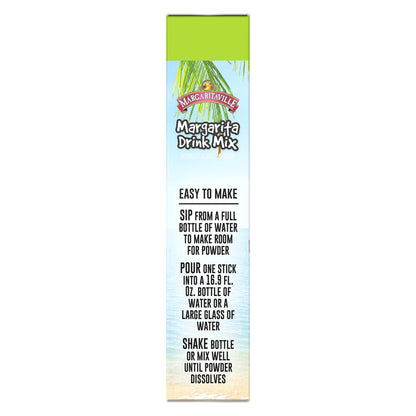 Margaritaville, Singles To Go Water Drink Mix Flavored NonAlcoholic Powder Sticks 6 Count, Margarita, 0.55 Ounce
