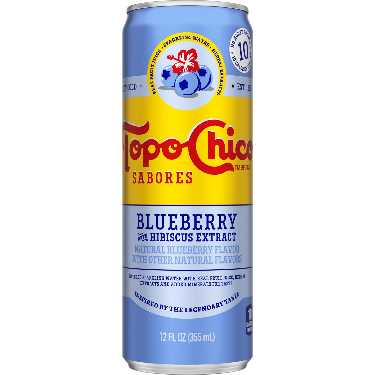 Topo Chico Sabores Blueberry with Hibiscus Extract 12oz Can