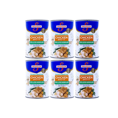 Swanson Natural Goodness Chicken Broth 33 Percent Less Sodium 14.5 Ounce (Pack of 6)