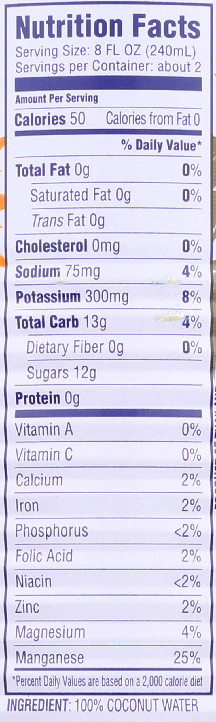 C2O Pure Coconut Water, Unsweetened, 17.5 oz