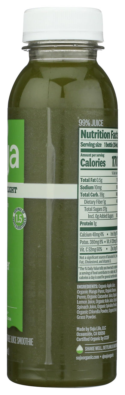 Suja Green Delight Organic & Cold Pressed Fruit and Vegetable Juice Smoothie, 12 Fl Oz Bottle