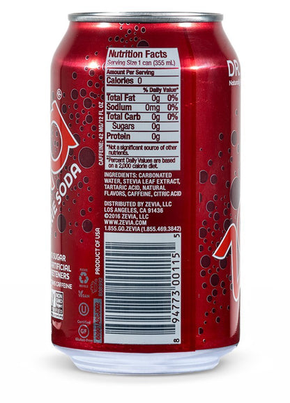 Zevia Zero Calorie Sodas Variety Pack, Dr Zevia (24 Cans) and Cherry Cola (Pack of 12 Cans)