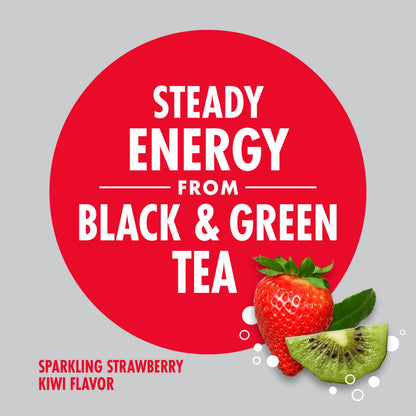 V8 +Energy Sparkling Strawberry Kiwi Juice Energy Drink, 11.5 fl oz Can (Pack of 4)