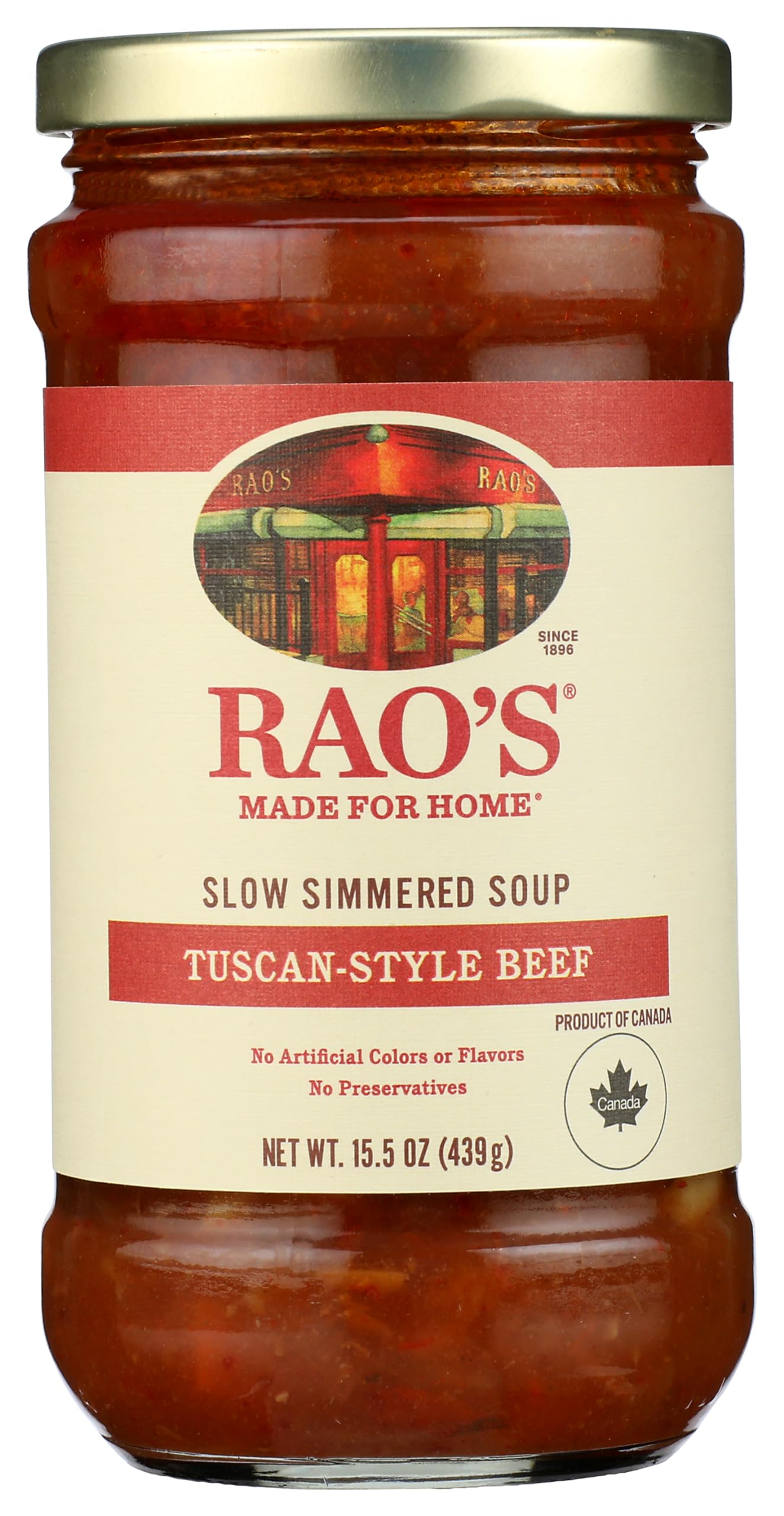 Rao's Made for Home Tuscan Beef Soup, 16 oz, Traditional Italian Heat and Serve Soup, Made with Premium Quality Ingredients (Pack of 4)