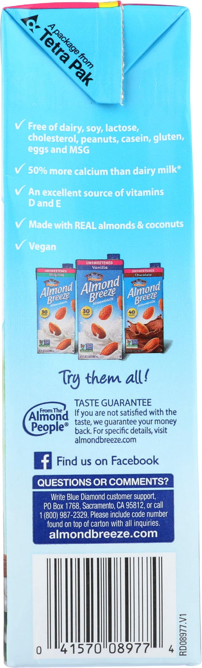 Almond Breeze Unsweetened Vanilla Almond Coconutmilk, 32 FZ