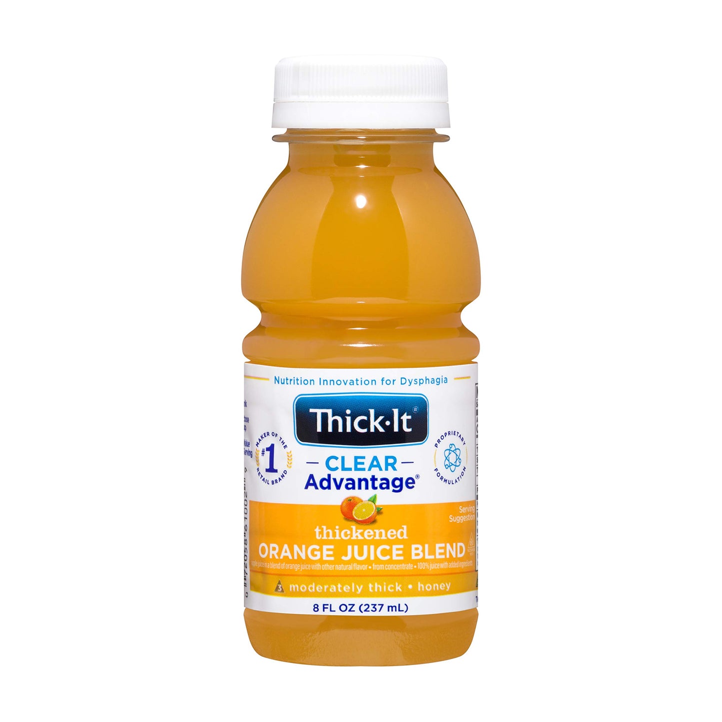 Thick-It Clear Advantage Thickened Orange Juice Blend - Moderately Thick/Honey, 8 oz Bottle (47882600)