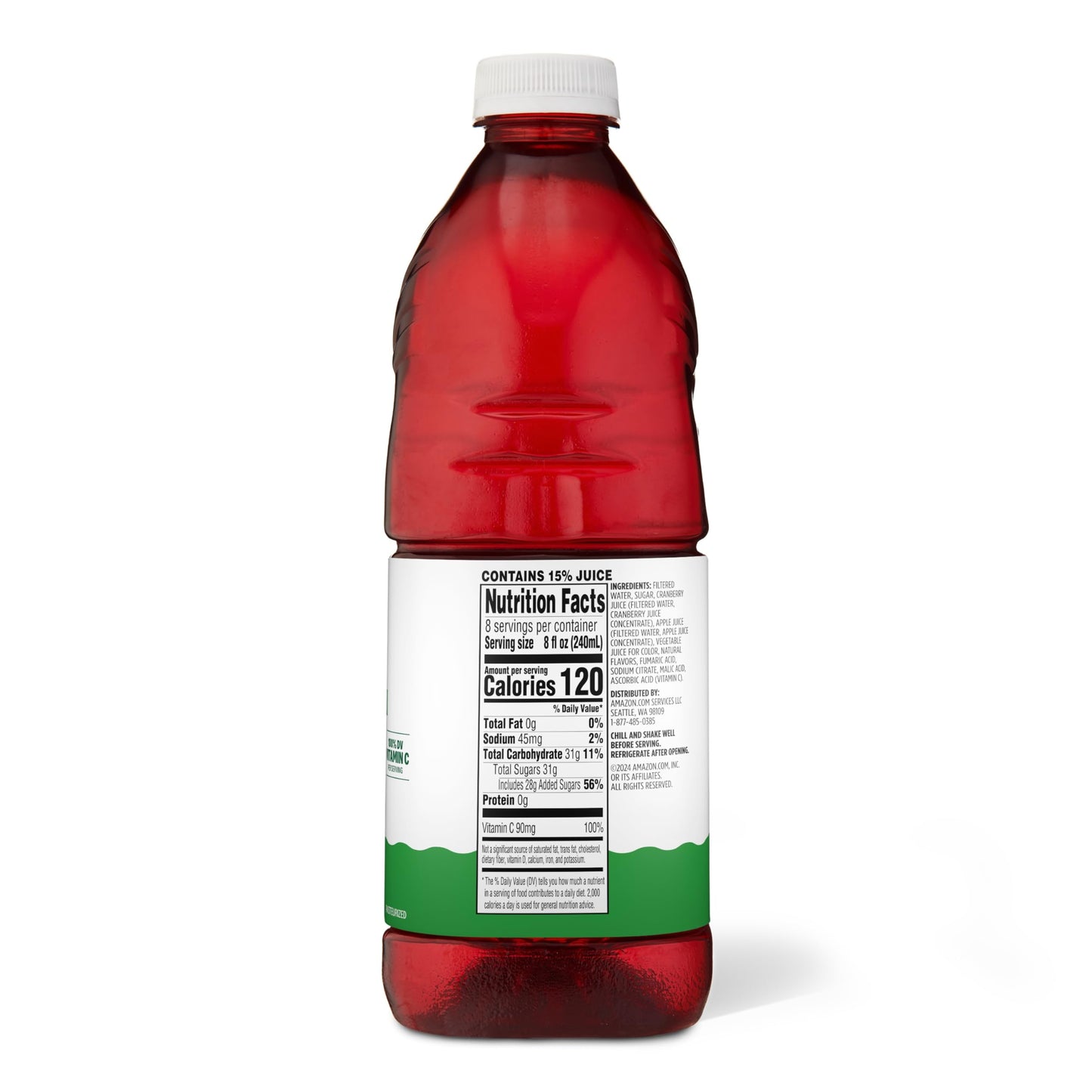 Amazon Grocery, Cranberry Apple Juice Cocktail, 64 Fl Oz
