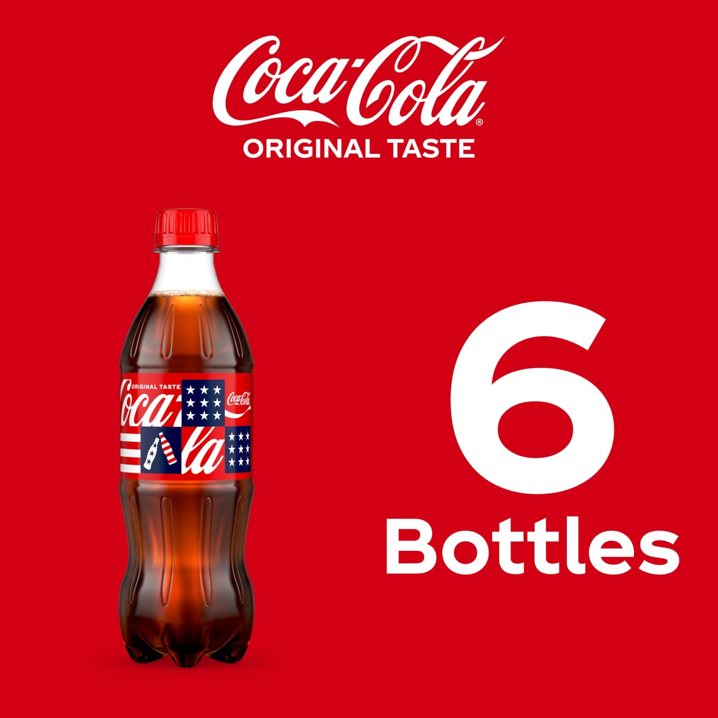 Coca-Cola Soda Soft Drink Bottles, 16.9 fl oz, 6 Pack