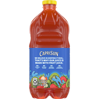 Capri Sun Strawberry Kiwi Flavored Juice Drink Blend from concentrate with other natural flavors, 64 oz Bottle
