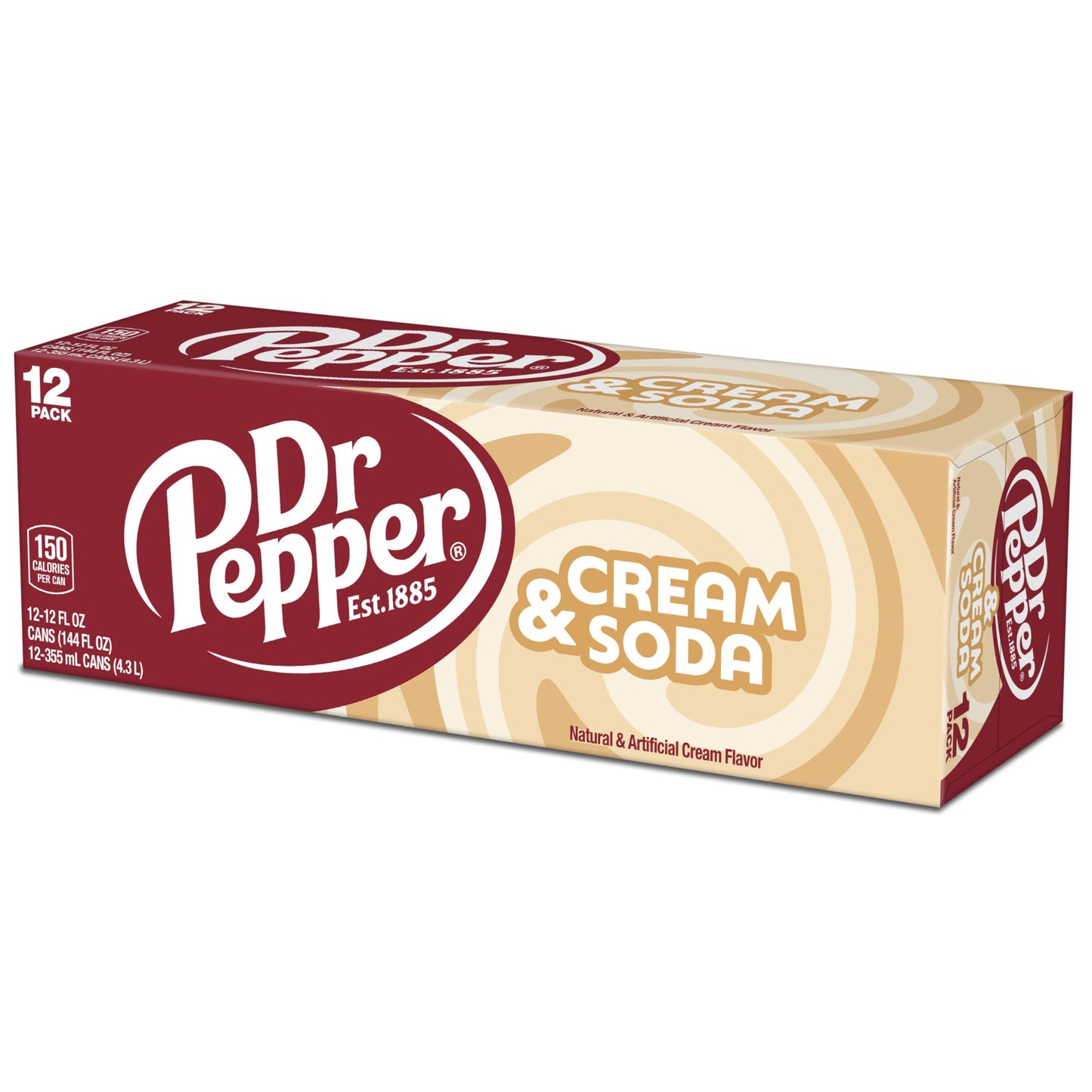 DR PEPPER - & CRÈME SODA, 12 OZ, 12 PK