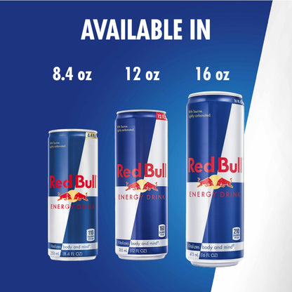 Red Bull Energy Drink Variety Pack, Red, Yellow & Amber, with 80mg Caffeine plus Taurine & B Vitamins, 8.4 Fl Oz, Pack of 12 Cans