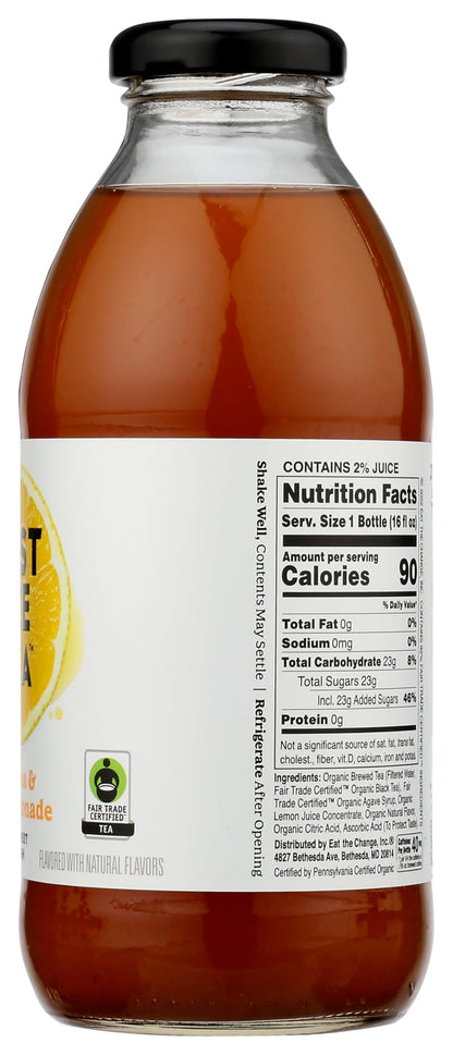 Just Ice Tea, Tea Half And Half Lemonade Organic, 16 Fl Oz
