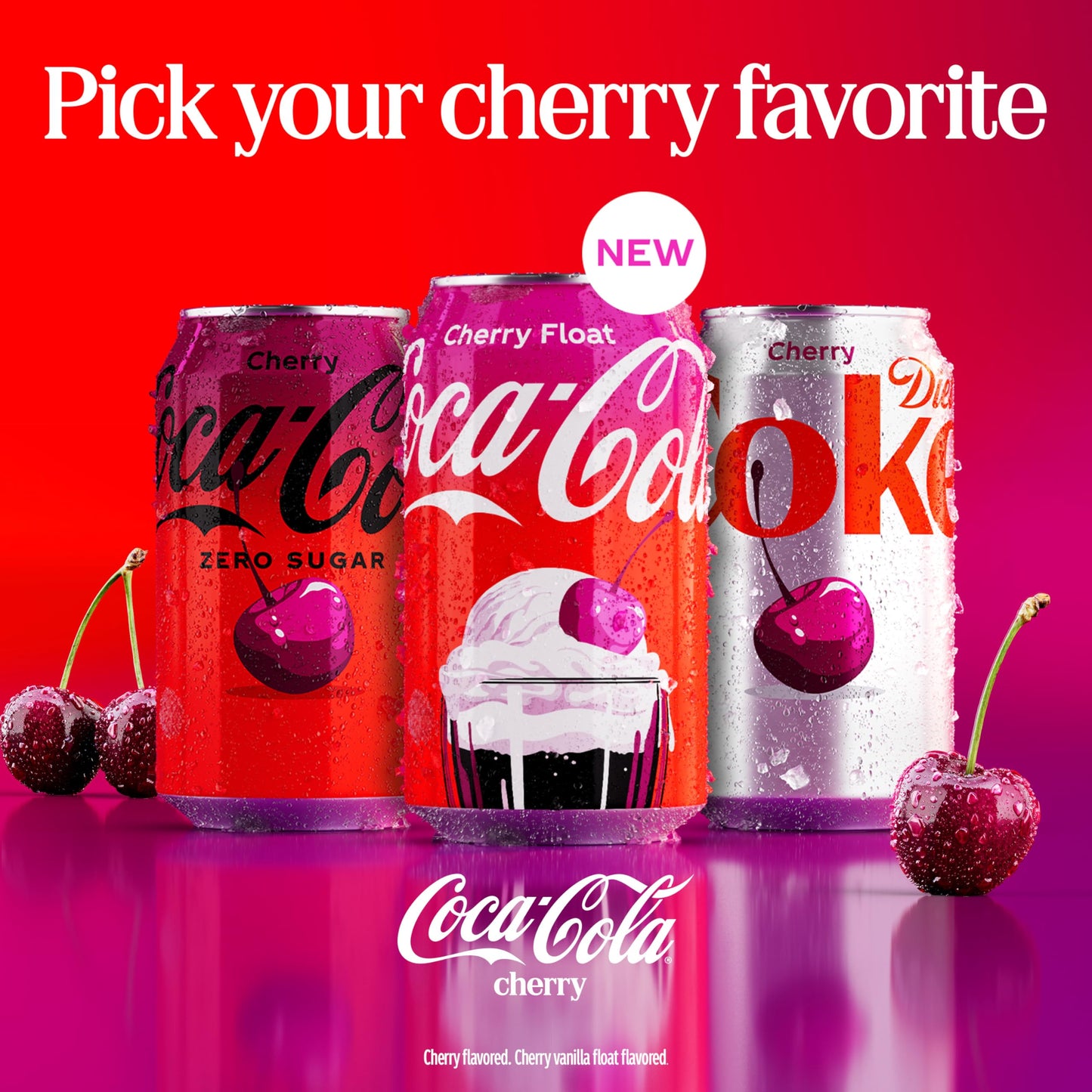Coca-Cola Zero Sugar Cherry Float Soda Soft Drink Cans, 12 fl oz, 12 Pack